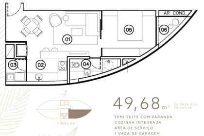 Loft 1 Quarto à venda no Vale do Sereno - Ed Primavera - Rua Manacá