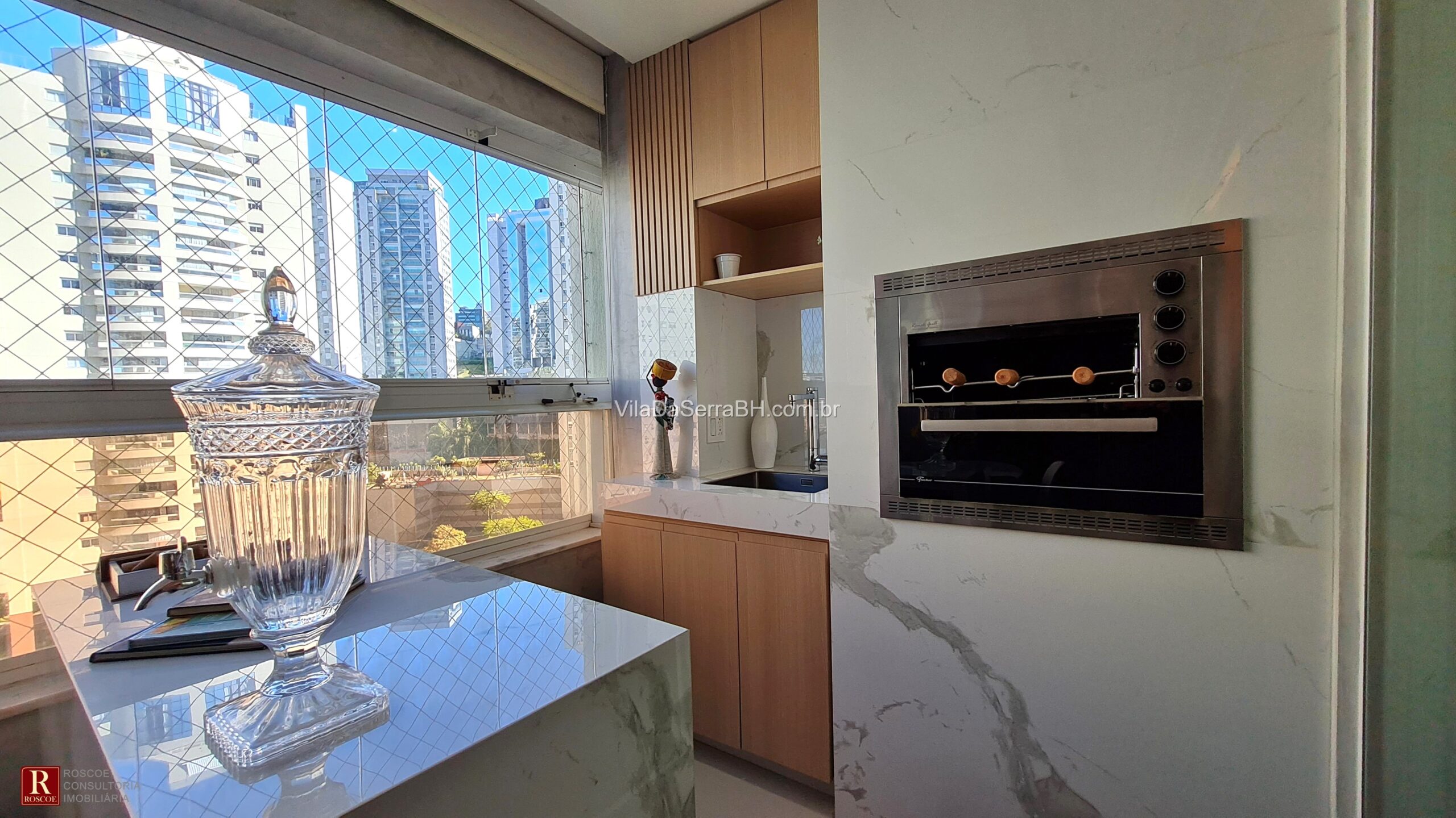 apartamento com churrasqueira no vila da serra