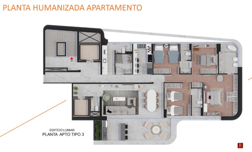 vale do sereno lumiar planta apartamento