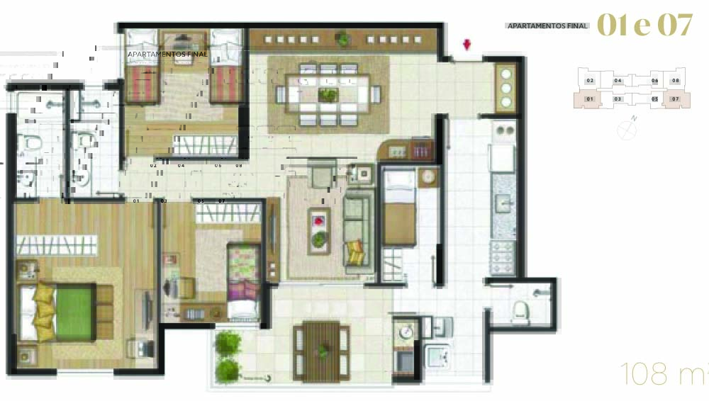 apartamento 3 quartos à venda no Vila da Serra