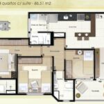 condominio wings planta 3 quartos