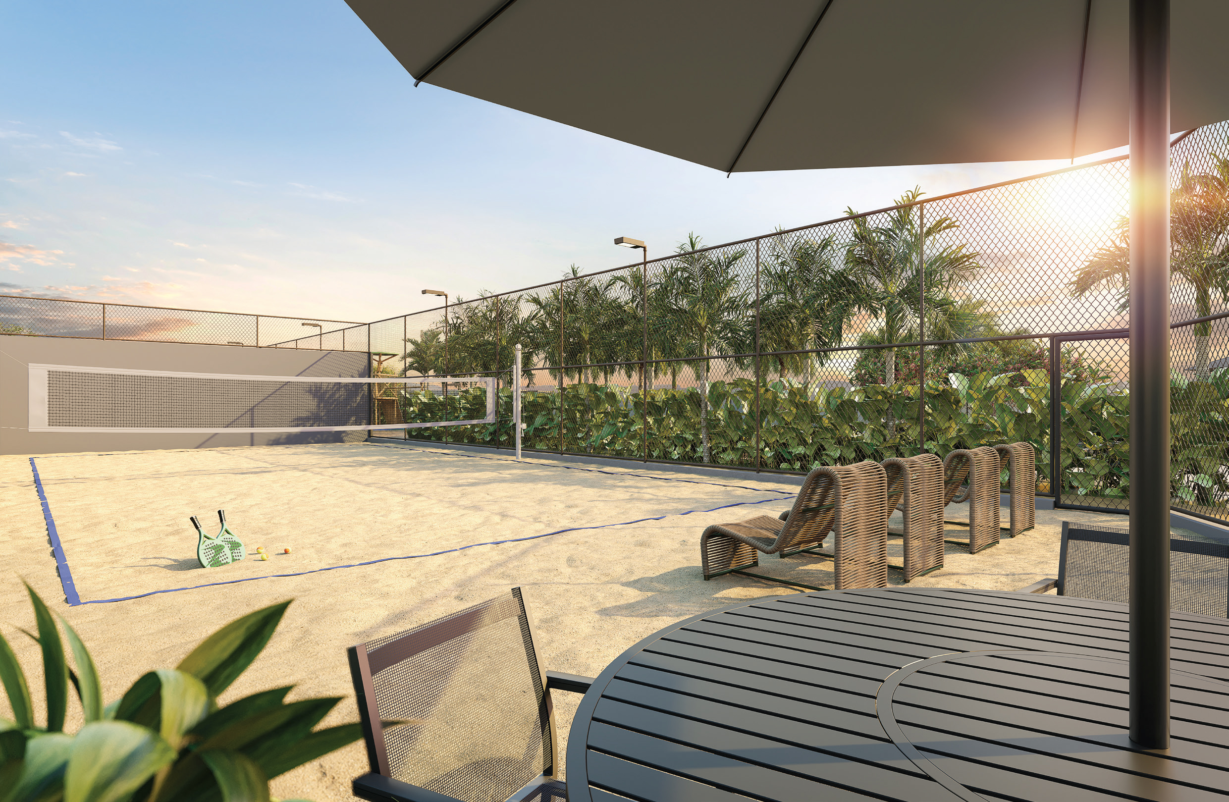 quadra de beach tennis