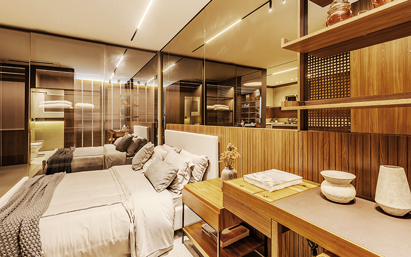 apartamento uma suite no vale do sereno