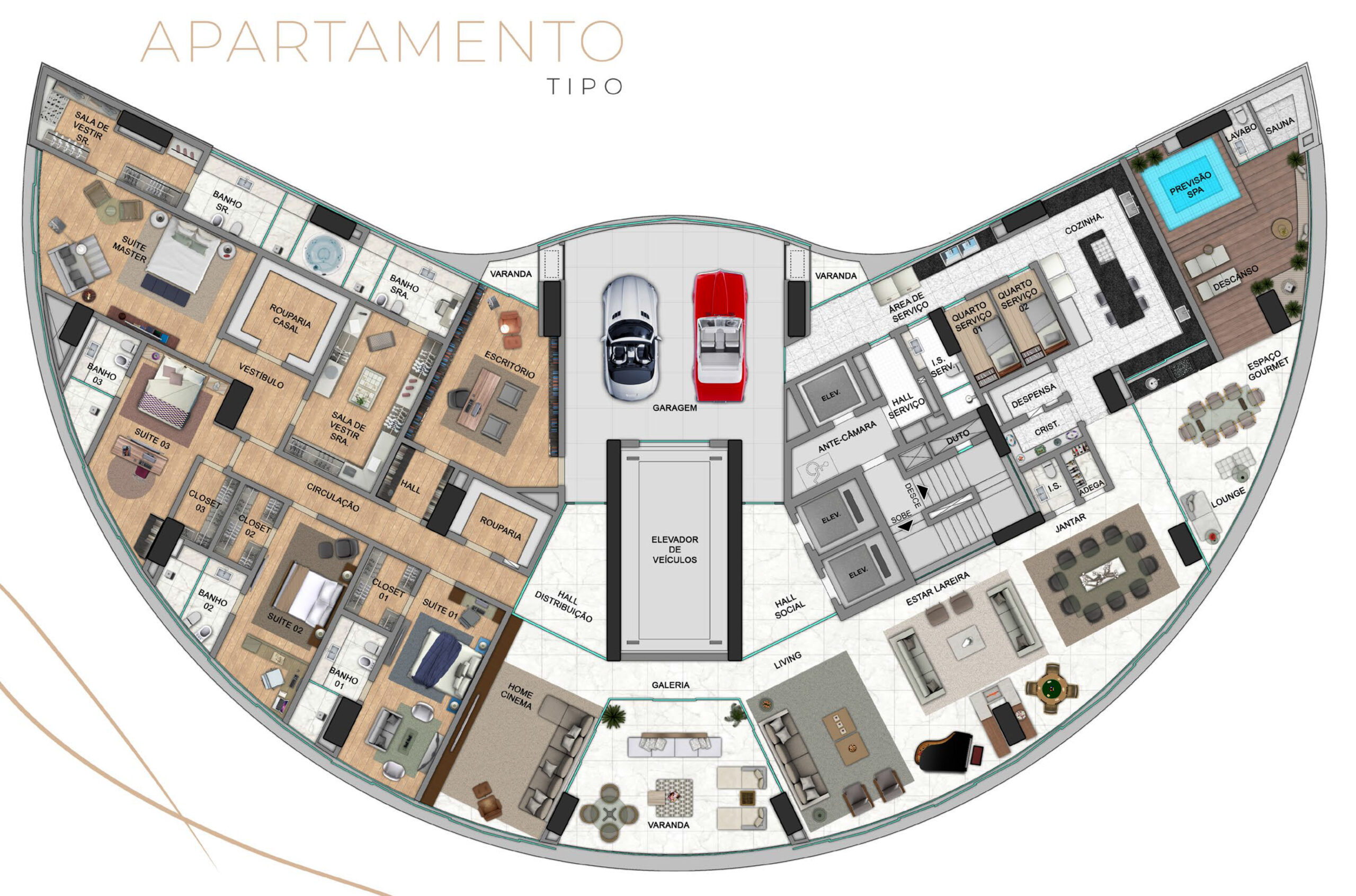 apartamento 5 suites