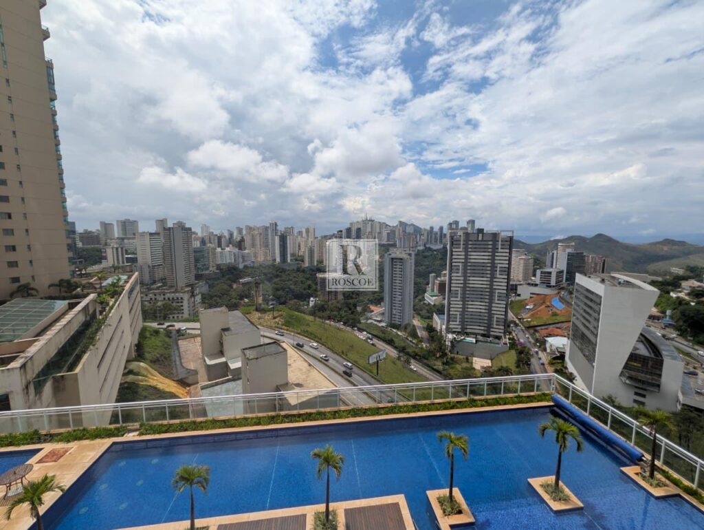 vista da sala do apartamento