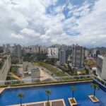 vista da sala do apartamento