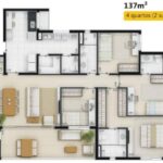 apartamento mobiliado a venda no cinecitta