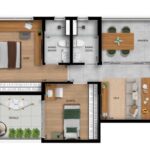apartamento de 2 quartos novo no vale do sereno