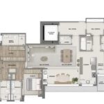 apartamento 3 suites na planta