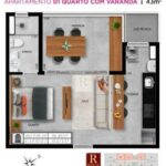 Apartamento no Vale do Sereno de 1 quarto à venda