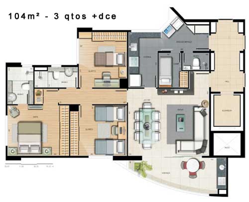 Apartamento no Vila da Serra com 3 quartos à venda